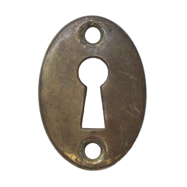 Vintage Brass Oval Keyhole Cover