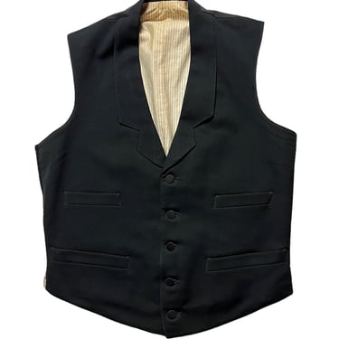 Vintage 1910s / 1920s Collared Wool Vest ~ size 38 ~ Waistcoat ~ Wedding ~ 