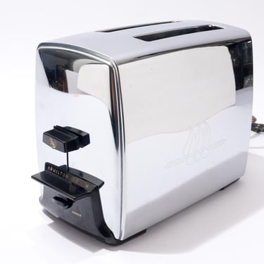 Mid Century Toaster, 2 Slice, Chrome Finish, Hamilton Beach, 1940s-1950s 
