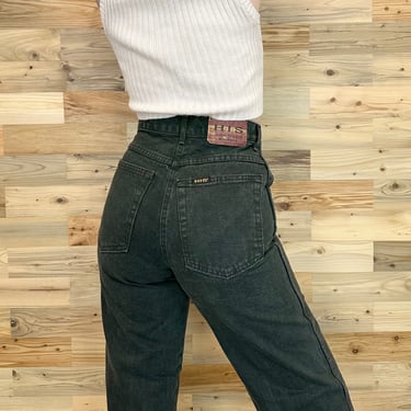 Vintage H.I.S. Dark Green 90's Jeans / Size 26 
