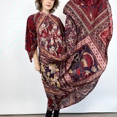 Deep Maroon Indian Cotton Dress