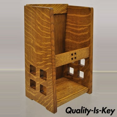 Winstanley &amp; Bertucci Arts &amp; Crafts Mission Oak Letter Holder Shelf (C)
