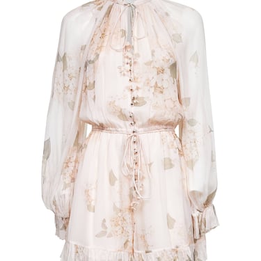 Zimmermann Women White Hydrangea Viscose Balance Playsuit