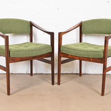 Dux Swedish Modern Rosewood Club Chairs, Newly Restored