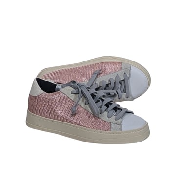 P448 - Pink Knit Sneakers w/ White Trims Sz 8