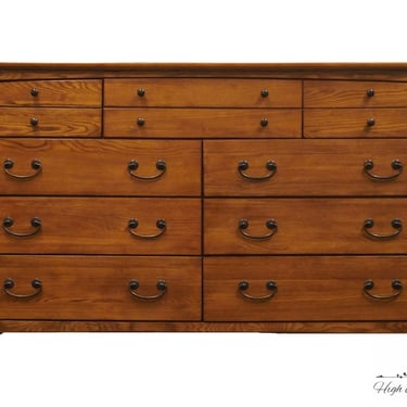 VINEYARD FURNITURE Solid Oak Early American Rustic Style 66" Double Dresser 