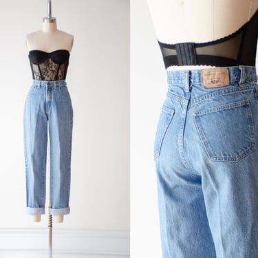 straight leg jeans | 90s vintage Abercrombie & Fitch high waist relaxed fit mom jeans 