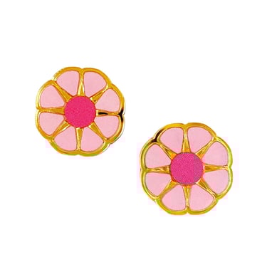 Sample Sale Light Pink Flower Statement Studs