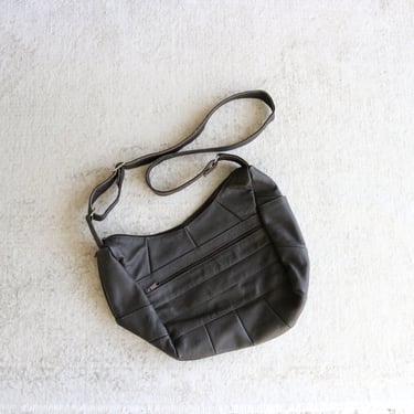espresso leather shoulder bag - vintage 90s y2k dark brown big handbag purse crossbody 