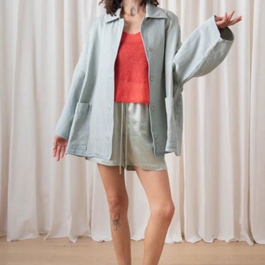 Ali Golden Oversized Shirt Jacket - Light Denim