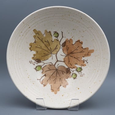 Metlox Poppytrail Woodland Gold 9" Serving Bowl | Vintage California Pottery Mid Century Modern Dinnerware | Fall Decor Thanksgiving Table 