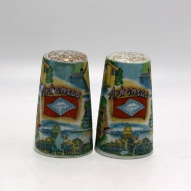 vintage Thrifco Arkansas Souvenir Salt and Pepper Shakers Made in Japan 