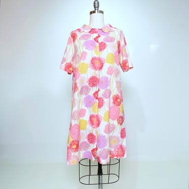 Dahlia Scallop Collar 1960s Dress size L