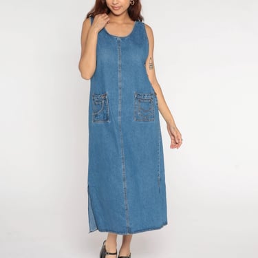 Vintage Denim Overall Jumper Dress / 90s | Madrone - Portland, OR | ATTIC