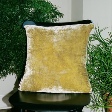 Sage Naturally Dyed Silk Velvet Pillow 