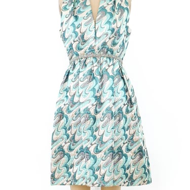 1960's Swirl Brocade Sleeveless Dress