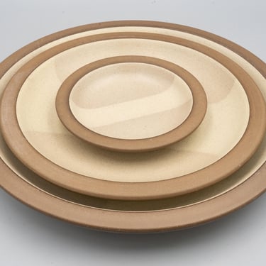 Heath Ceramics Birch Rim Line Dinner Plate, Salad Plate, or Mini Plate | Vintage California Pottery | Mid Century Modern Dinnerware 