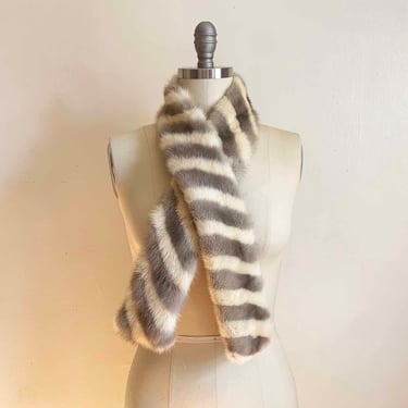 Vintage Mink Stripe Scarf 