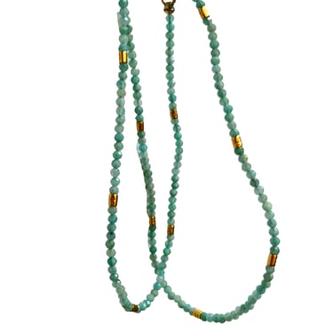 Debbie Fisher | Turquoise Seed, Gold Vermeil Necklace