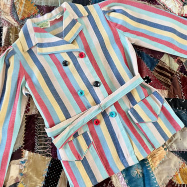 1930s Striped Sportswear Jacket