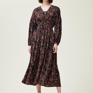 Grade & Gather - Satin Midi Dress - Winter Floral