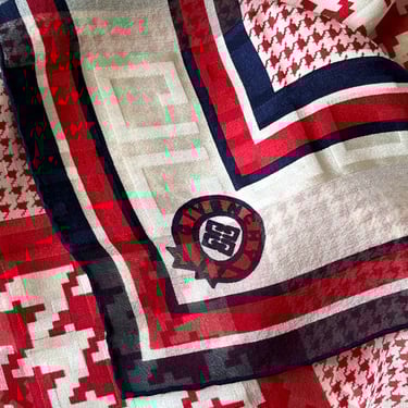 90s Givenchy Houndstooth Silk Scarf