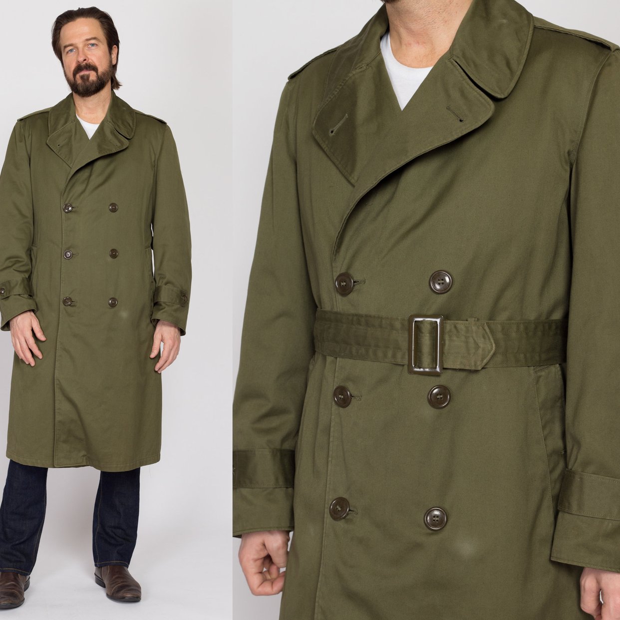 ジャケット・アウター 1950s USARMY Overcoat Cotton Satin Original M-1950 Cotton Overcoat (Medium-Regular)