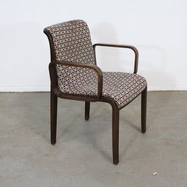 Mid Century Modern Bill Stephens Knoll Black Walnut Arm Chair 