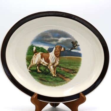 vintage Homer Laughlin Oval Dog Plate 