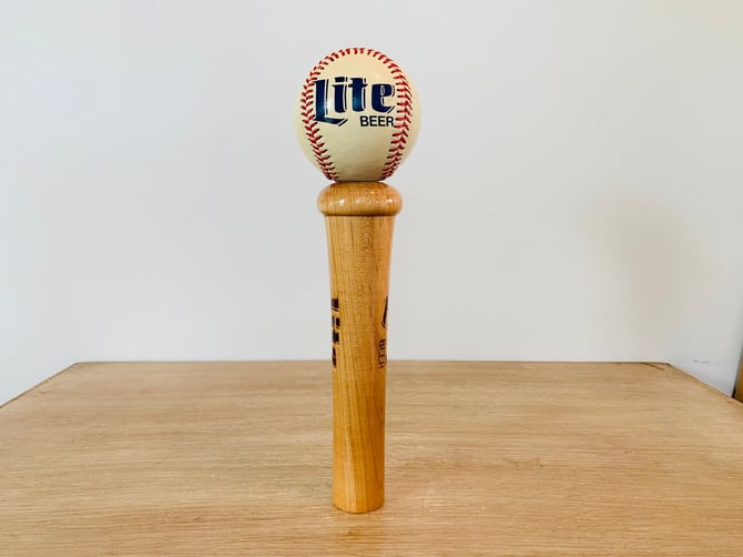 Vintage Miller Lite Baseball Beer Tap Handle 