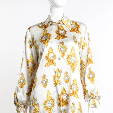 Baroque Clock Silk Blouse