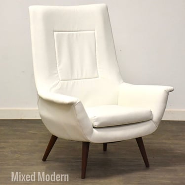 MCM White Lounge Chair by Lawrence Peabody 