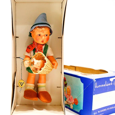 VINTAGE: W. Germany Hummelwerk Spielwaren Boy Doll in Original Box - Collectable Doll - SKU Wall-00012403 