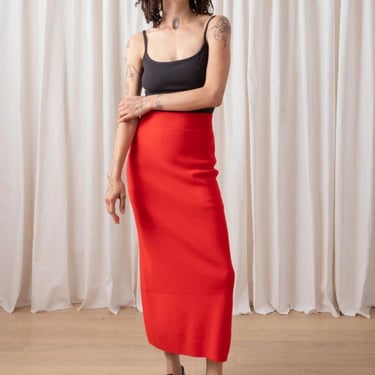 Ali Golden Knit Skirt - Poppy