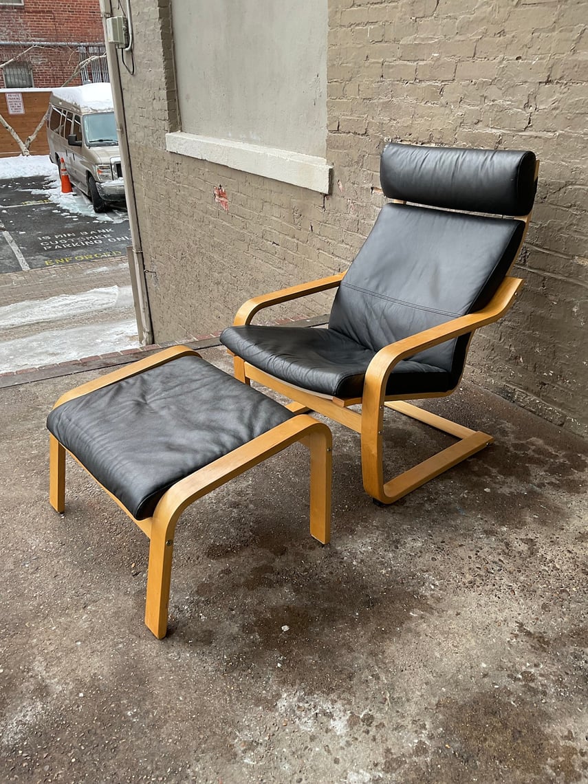 Ikea Poang Leather Chair & Ottoman | GoodWood | U St