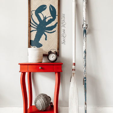 Coastal Red End Table