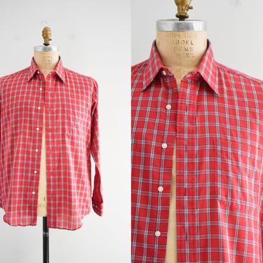 1990s Towncraft Red Plaid Shirt 