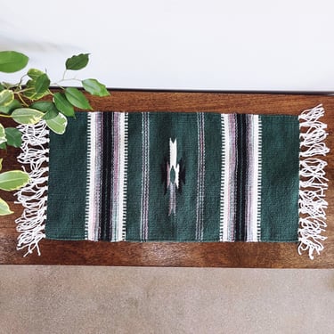 Vintage Mexican Hand-Woven Table Runner 
