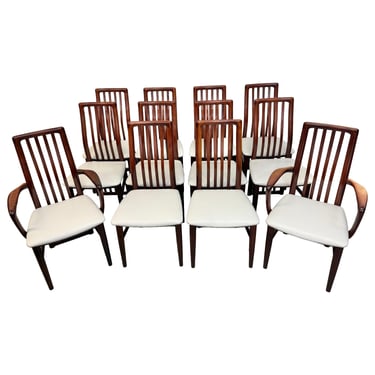 Vintage Danish Modern Rosewood Dining Chairs - Set of 12 
