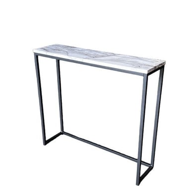 Faux White Black Contemporary Marble Sofa Table VC212-21