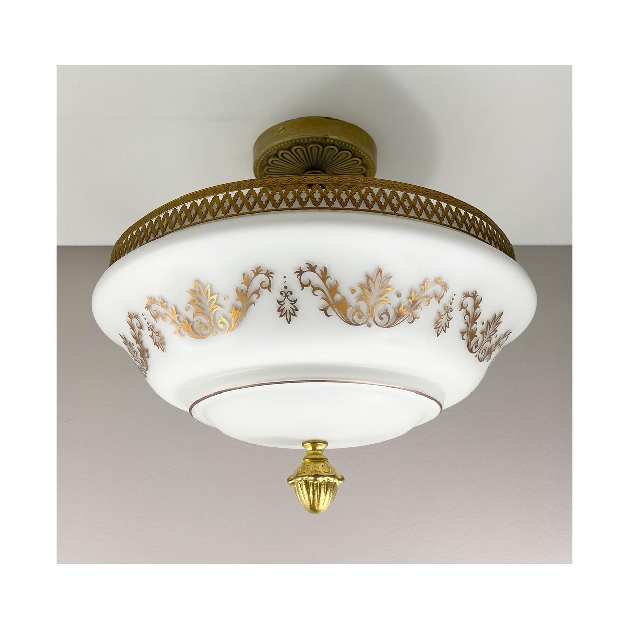 Semi Flush Mount Ceiling Light - 1970's White | St Croix Lighting - St ...