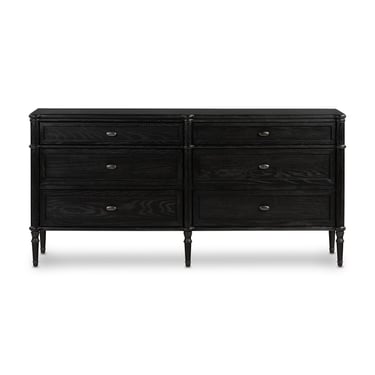 Toulouse 6 Drawer Dresser - Distressed Black | shipping 8/4/2025