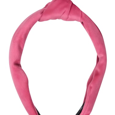 Lele Sadoughi - Pink Velour Knotted Headband