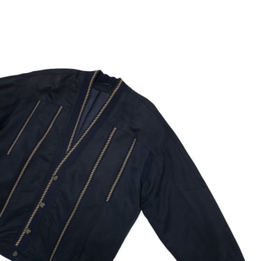 Sundazed Gabardine Braided Rib Piping Cardigan Jacket - Navy