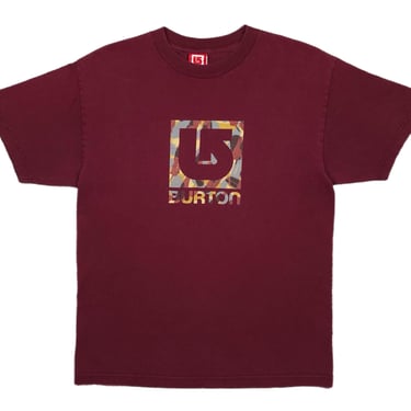 Vintage 90s/Y2K Burton Snowboards Falling Leaves Style Graphic T-Shirt Size Medium/Large 