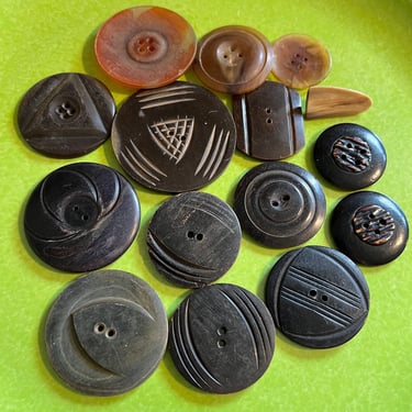 Buttons Natural material mixed lot 15 