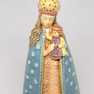 Vintage German Hummel Supreme Protection 364 25th Anniversary TMK 6, Holy Mother Madonna with Baby Jesus, West Germany 