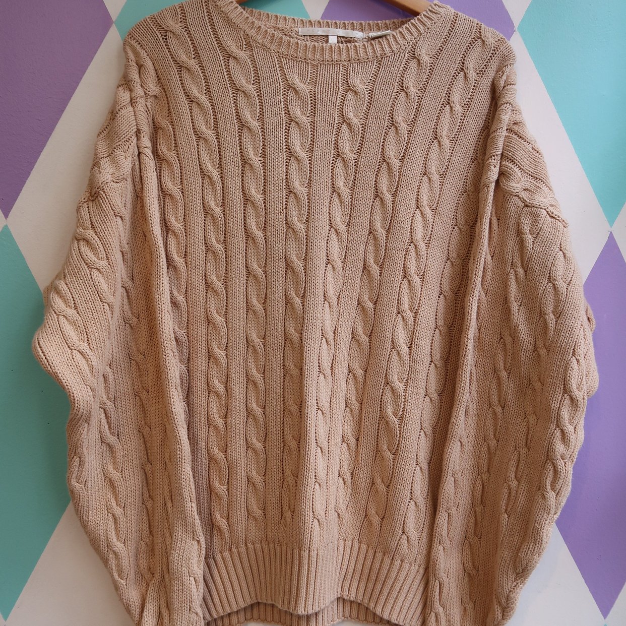 Vintage Cable Knit Sweater-Chest 34 to 36