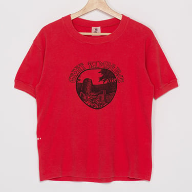 Med-Lrd 70s 80s Great Zimbabwe T Shirt Unisex | Vintage Red Africa Graphic Tourist Tee 