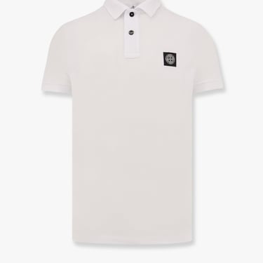 Stone Island Men Stone Island White Polo Shirts